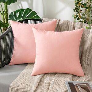Pack‎ of 2 Decorative Outdoor Solid Waterproof Throw Pillow Covers New
